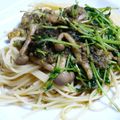 cyobindish's cooksnap of when they made 豆苗とアボカドのバジルパスタ.