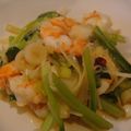 るちあママ's cooksnap of when they made 海老と小松菜と白葱のナンプラー炒め.