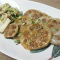 ayamogura's cooksnap of when they made 蓮根の肉詰め〜ぽん酢風味.