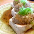 クック2KV0QE☆'s cooksnap of when they made 蒸し豆腐 香味団子のせ.