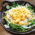 YUKIKI☆'s cooksnap of when they made ★簡単★水菜新玉ねぎたまごのサラダ.