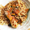リンリンあつき's cooksnap of when they made れんこんとかぼちゃの照り煮＊.