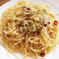 まりも0404's cooksnap of when they made 乳化が大事らしいペペロンチーノ♪.