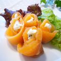 runa10's cooksnap of when they made 簡単材料３つスモークサーモンチーズロール.