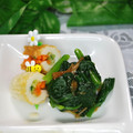 mielle's cooksnap of when they made ほうれん草となめ茸の和え物.