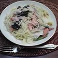 ながされるママ's cooksnap of when they made 簡単✿鮭とキャベツのクリームパスタ.