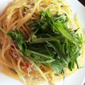 ♪トリピー♪'s cooksnap of when they made しらすと水菜の和風ペペロンチーノ.