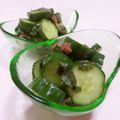 赤い電話's cooksnap of when they made 簡単美味♪1分で大葉と梅香るキュウリ和え.