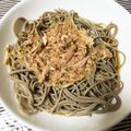 nikopunnn's cooksnap of when they made ツナと水菜の中華風ぶっかけ蕎麦.