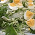らいむくん。's cooksnap of when they made 水菜、新玉葱、卵のサラダ.