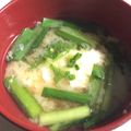 デークス's cooksnap of when they made にら玉味噌汁.