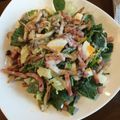 erimilo's cooksnap of when they made きのことほうれん草の温玉シーザーサラダ♪.