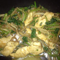 カニーヘン's cooksnap of when they made かぶの葉と豚肉ともやしの炒めもの♪.