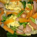 しゅんのま's cooksnap of when they made 超簡単！小松菜とウィンナーと卵の炒め物.