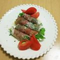 ピーナッツ子♪'s cooksnap of when they made 水菜の生ハム巻き巻きサラダ♡オリーブ油で.