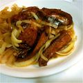 まろん☆もか's cooksnap of when they made 簡単☆さんま蒲焼缶・新玉ねぎの炒め蒸し.