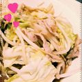 もりやまもな's cooksnap of when they made めんつゆだけ！豚とキャベツの炒め煮.