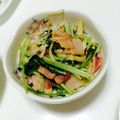 ジンベえちゃん's cooksnap of when they made ベーコンと水菜のペペロンチーノ.