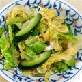 amjkao's cooksnap of when they made キャベツとちくわのナムル！.