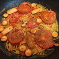 ラクラクダ's cooksnap of when they made トマトカレーのパスタパエリア.