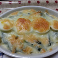 satakemg's cooksnap of when they made ゆで玉子とほうれん草のグラタン.