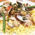 うたスキぱぱ's cooksnap of when they made アサリとトマトの海苔シーフードパスタ.