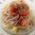 まかてぃん's cooksnap of when they made 簡単！めんつゆトマトの冷製パスタ.