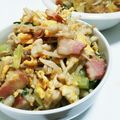 sakipuuu's cooksnap of when they made セロリ（葉）とベーコンの卵炒め.