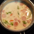 クック8Y9I46☆'s cooksnap of when they made ぽかぽか野菜とソーセージの豆乳スープ.
