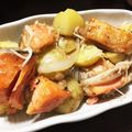 はるたろ☆'s cooksnap of when they made 鮭の具沢山！にんにくバターポン酢炒め.