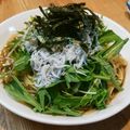 ビギナーえい's cooksnap of when they made しらすと水菜の海苔パスタ.