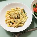 ナマケモノくん's cooksnap of when they made トップ10⭐︎サーモンのクリームパスタ.