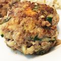 Faiza's cooksnap of when they made ズッキーニとフェタチーズのハンバーグ.
