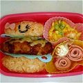 ポコにゃん１１２９'s cooksnap of when they made ごはんでハンバーガーのお弁当：キャラ弁.