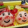 ＊もくれん＊'s cooksnap of when they made キャラ弁☆アンパンマン弁当.