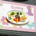 ☆YUCCI☆'s cooksnap of when they made 1歳のお誕生日プレート♡アンパンマン.