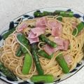 サーフブレイド's cooksnap of when they made アスパラとベーコンのパスタ.