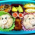 でむでみ's cooksnap of when they made キャラ弁！ブタさんの弁当！.