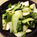 やまぷん's cooksnap of when they made 超簡単　青梗菜ときゅうり炒め.