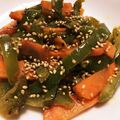 隋の皇帝's cooksnap of when they made ピーマンと人参で♪甘味噌マヨ炒め.