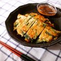 wave0073's cooksnap of when they made 豆腐入り！節約のニラとえのきのチヂミ.