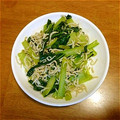 かっちゃん25's cooksnap of when they made 小松菜としらすのヤミツキ炒め.