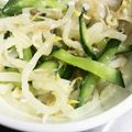 ★ま★ち★な★'s cooksnap of when they made レンジで簡単！モヤシと胡瓜のナムル.