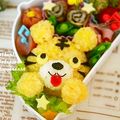 ruruchirin's cooksnap of when they made ✿彩りごはんdeトラくん弁当♪.