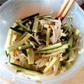 EDOMOCO's cooksnap of when they made きゅうりともやしのナムル★.
