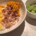 みーCHI's cooksnap of when they made 離乳食:後期〜そぼろと卵の2色丼.