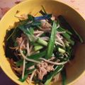 カバゴン's cooksnap of when they made 行者菜（ニラでも）と豚肉のレモン炒め.