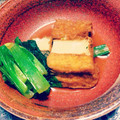 candybreak's cooksnap of when they made 小松菜と絹揚げの煮浸し.