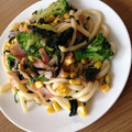 kikupino's cooksnap of when they made ほうれん草とコーンのしょゆばたうどん.