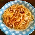 memepiko's cooksnap of when they made 簡単なのに本格派♪オムニの豚キムチうどん.